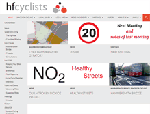 Tablet Screenshot of hfcyclists.org.uk